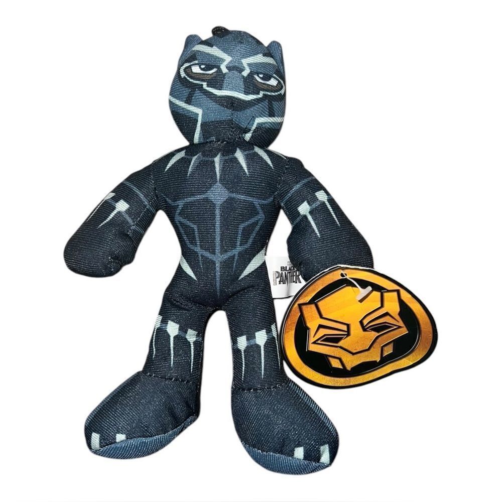 Marvel Black Panther King T'challa Plush Toy Stuffed 9" 2018 NWT